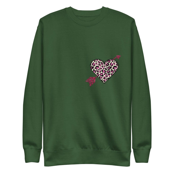 Love Arrow Graphic Sweatshirt - Forest Green - S - ArtyKoala