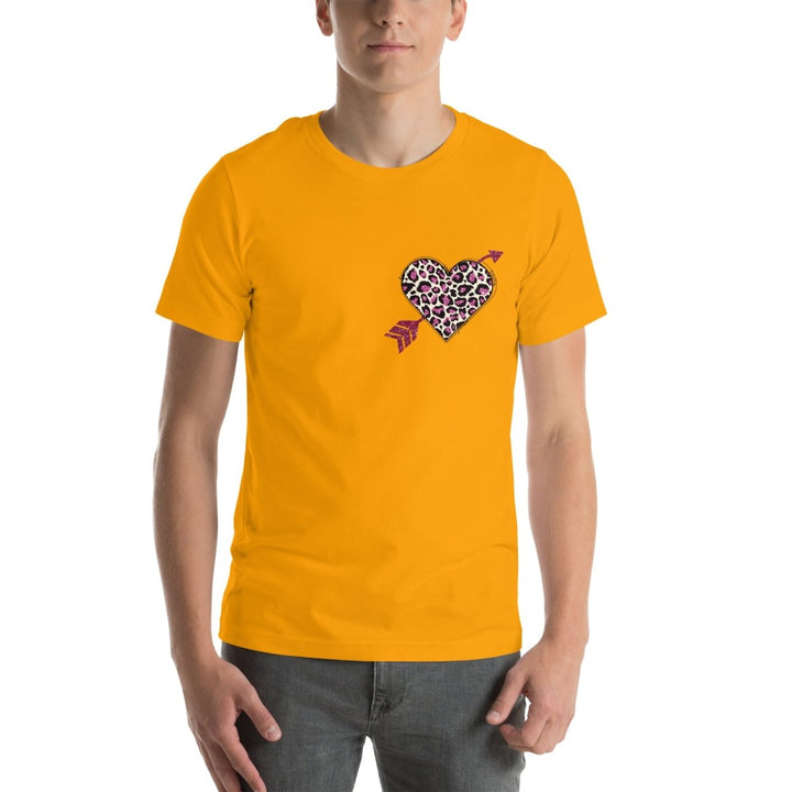 Love Arrow Graphic Tee - Gold - S - ArtyKoala
