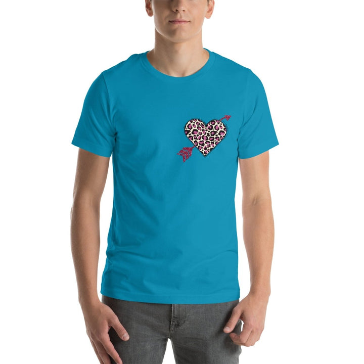 Love Arrow Graphic Tee - Aqua - S - ArtyKoala
