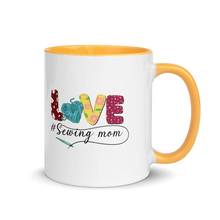Love Colorful Print Mug - Golden Yellow - 11 oz - ArtyKoala