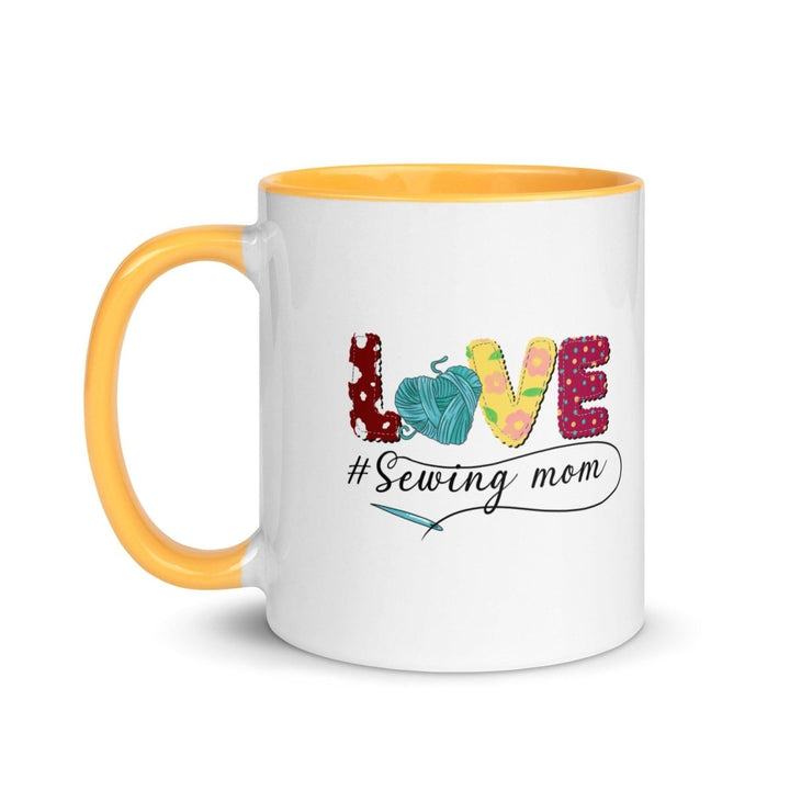 Love Colorful Print Mug - Golden Yellow - 11 oz - ArtyKoala
