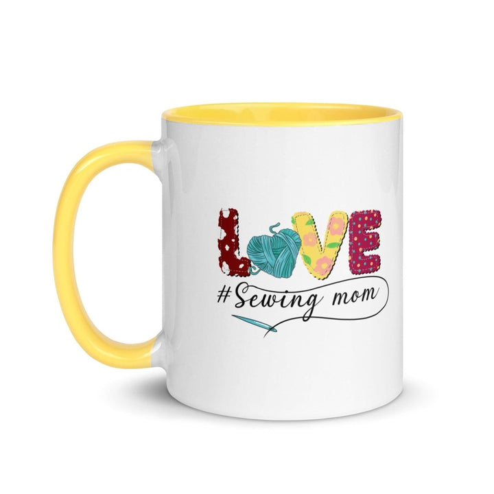 Love Colorful Print Mug - Yellow - 11 oz - ArtyKoala
