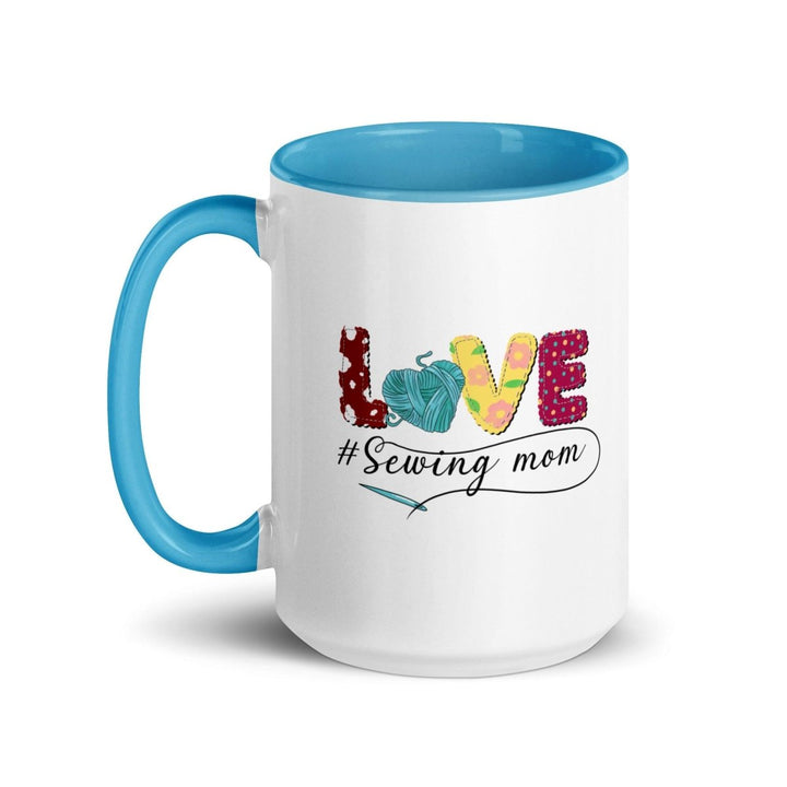 Love Colorful Print Mug - Blue - 15 oz - ArtyKoala