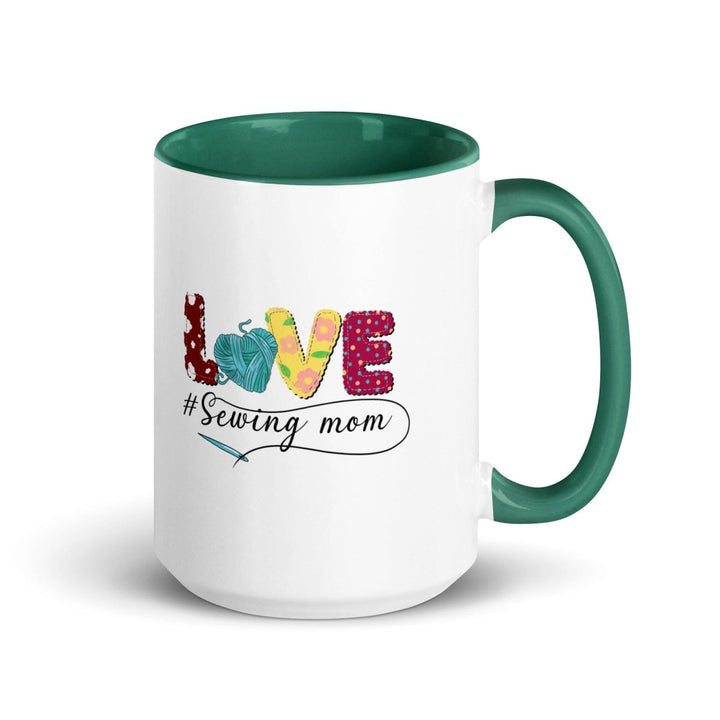 Love Colorful Print Mug - Dark green - 15 oz - ArtyKoala