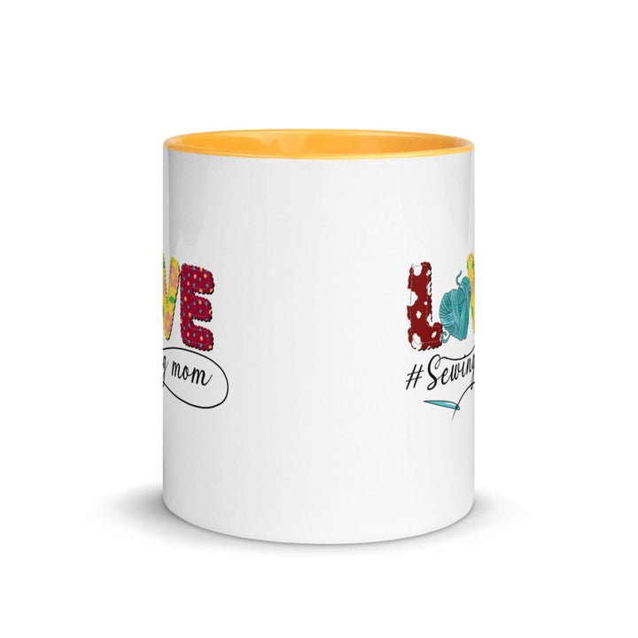 Love Colorful Print Mug - Golden Yellow - 11 oz - ArtyKoala
