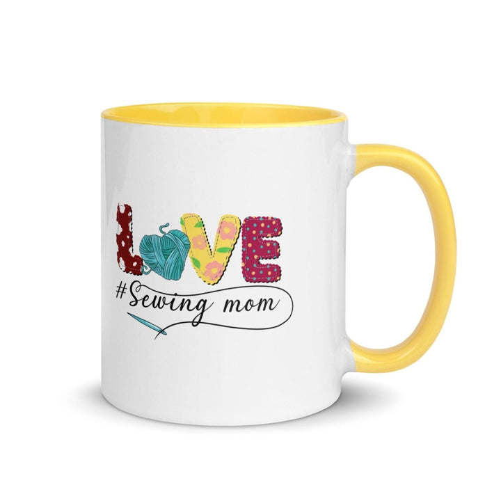 Love Colorful Print Mug - Yellow - 11 oz - ArtyKoala