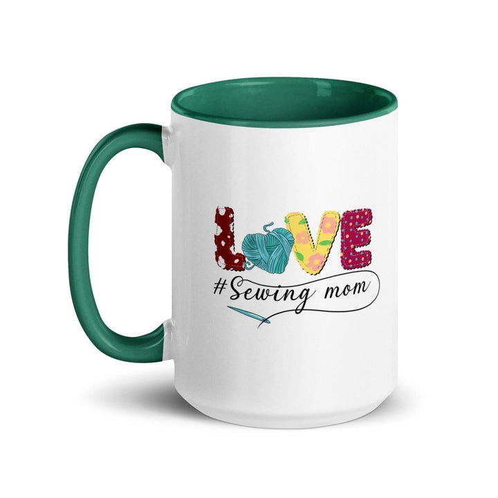 Love Colorful Print Mug - Dark green - 15 oz - ArtyKoala
