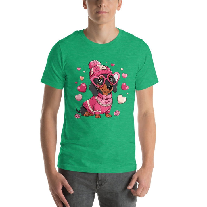 Love Dog Graphic Tee - Heather Kelly - S - ArtyKoala
