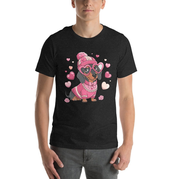 Love Dog Graphic Tee - Black Heather - XS - ArtyKoala
