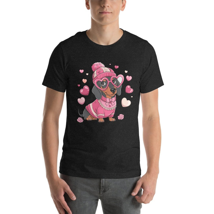 Love Dog Graphic Tee - Black Heather - XS - ArtyKoala