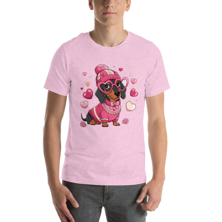Love Dog Graphic Tee - Heather Prism Lilac - XS - ArtyKoala