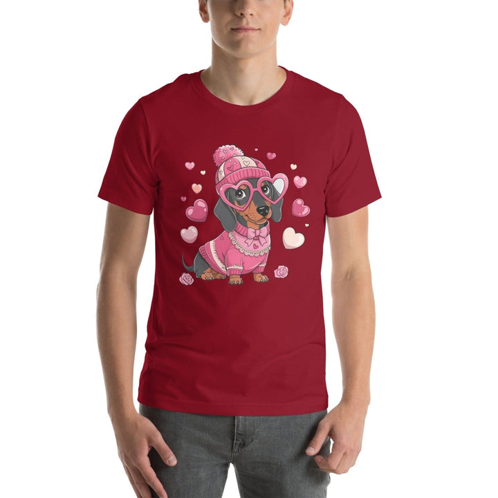 Love Dog Graphic Tee - Cardinal - XS - ArtyKoala