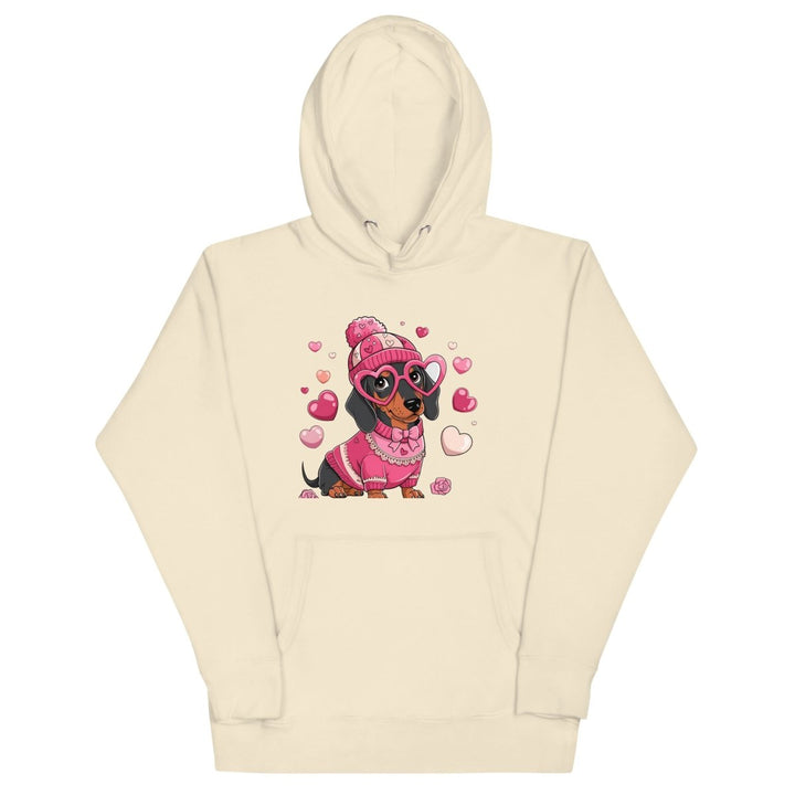 Love Dog Unisex Graphic Hoodie - Bone - S - ArtyKoala