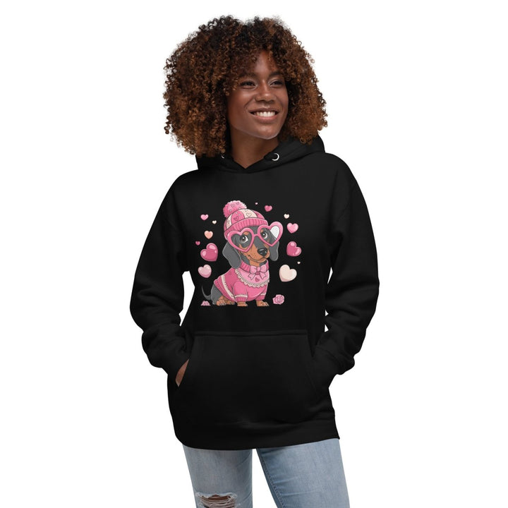 Love Dog Unisex Graphic Hoodie - White - S - ArtyKoala