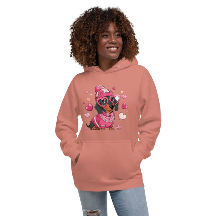 Love Dog Unisex Graphic Hoodie - White - S - ArtyKoala