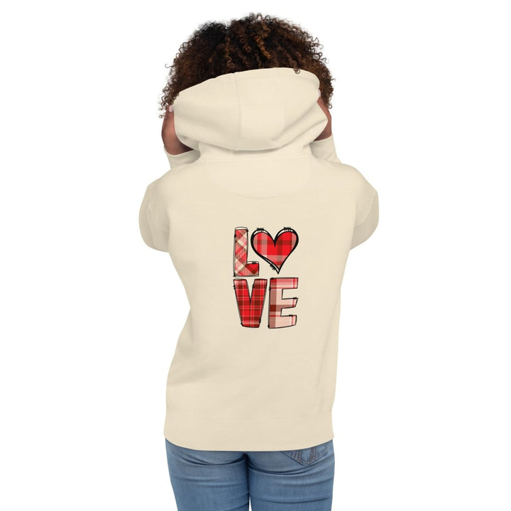 Love Heart Graphic Hoodie - Bone - S - ArtyKoala