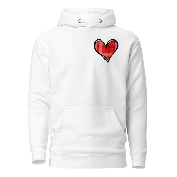 Love Heart Graphic Hoodie - White - S - ArtyKoala