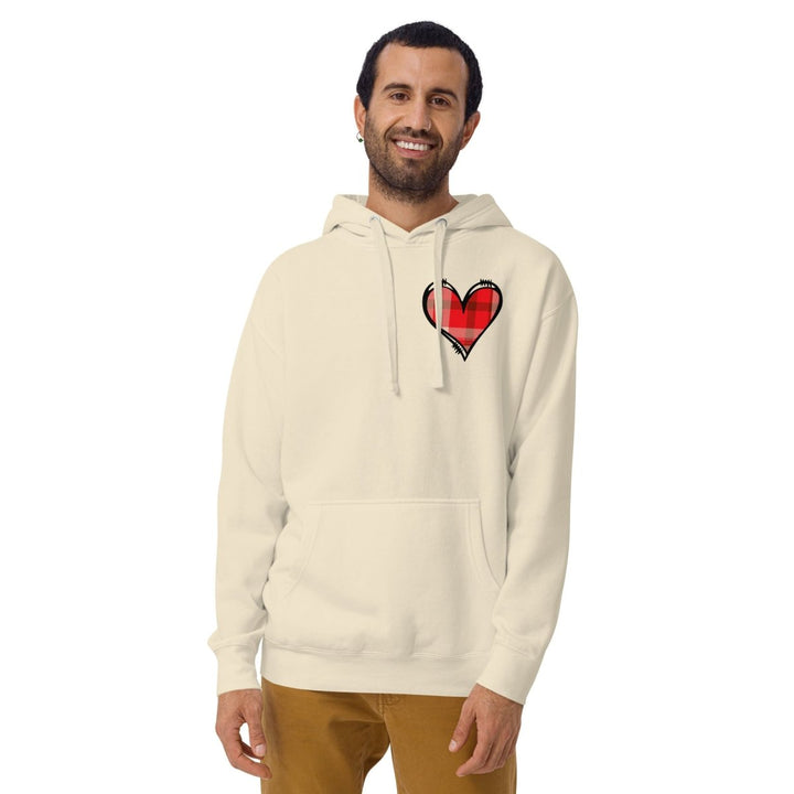 Love Heart Graphic Hoodie - Bone - S - ArtyKoala
