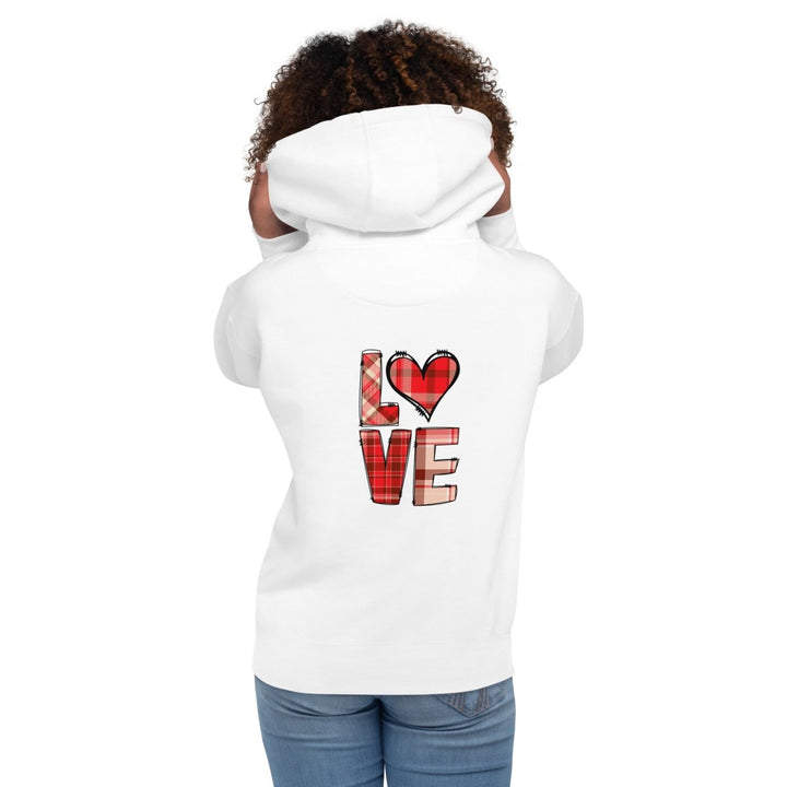 Love Heart Graphic Hoodie - White - S - ArtyKoala