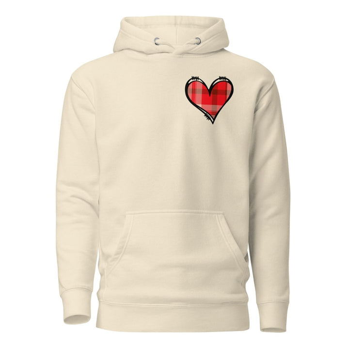 Love Heart Graphic Hoodie - Bone - S - ArtyKoala