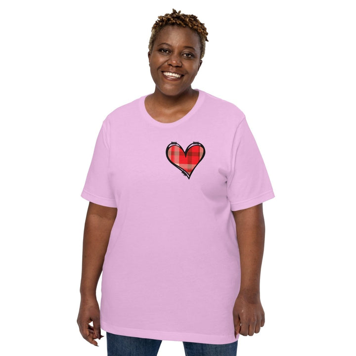 Love Heart Graphic Tee - Lilac - S - ArtyKoala