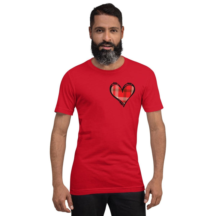 Love Heart Graphic Tee - Red - XS - ArtyKoala