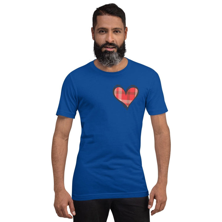 Love Heart Graphic Tee - True Royal - S - ArtyKoala