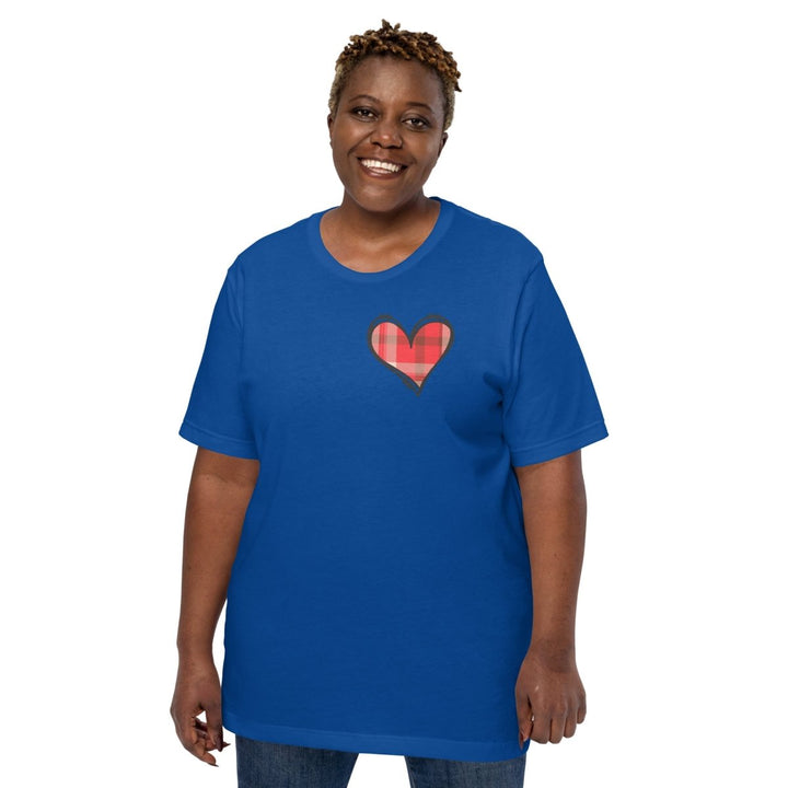 Love Heart Graphic Tee - True Royal - S - ArtyKoala