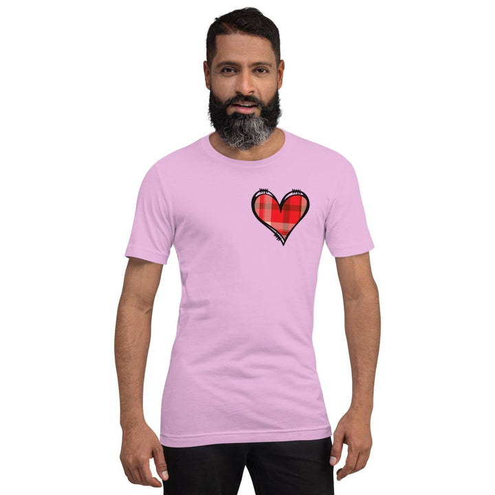 Love Heart Graphic Tee - Lilac - S - ArtyKoala