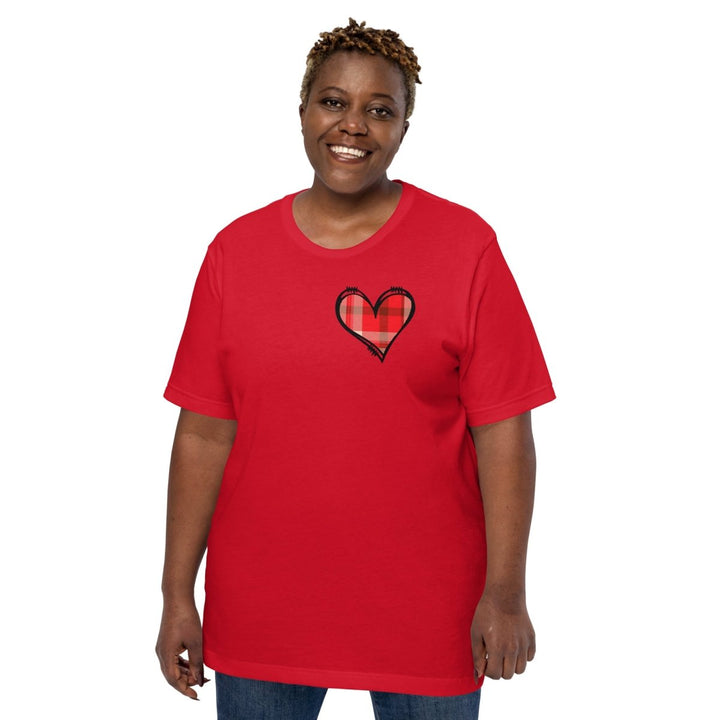Love Heart Graphic Tee - Red - XS - ArtyKoala