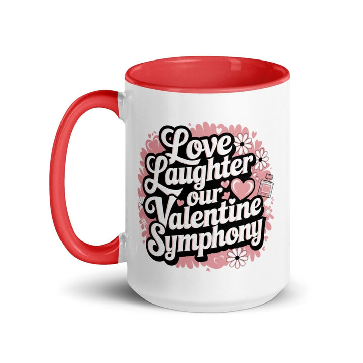 Love Laughter Colorful Print Mug - Blue - 15 oz - ArtyKoala