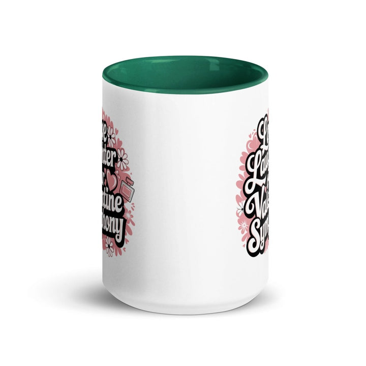 Love Laughter Colorful Print Mug - Red - 15 oz - ArtyKoala