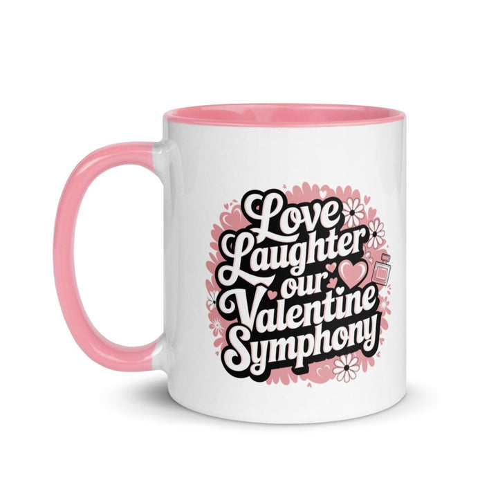 Love Laughter Colorful Print Mug - Black - 11 oz - ArtyKoala