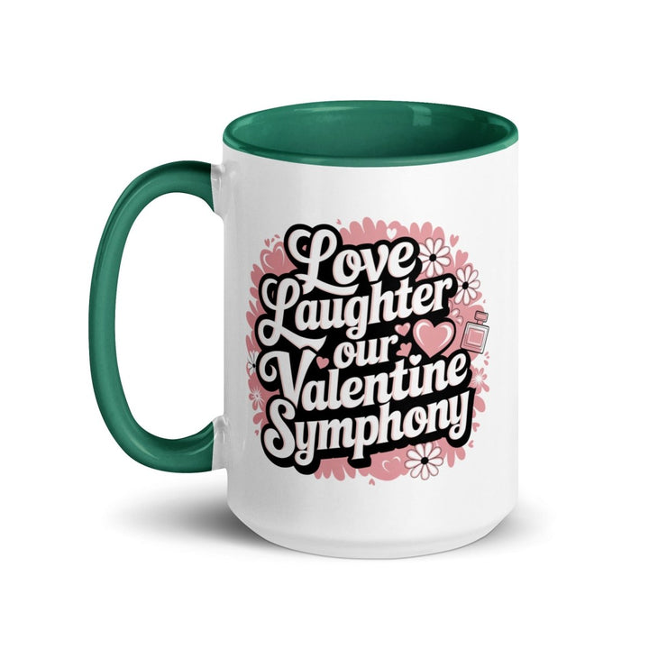 Love Laughter Colorful Print Mug - Red - 15 oz - ArtyKoala