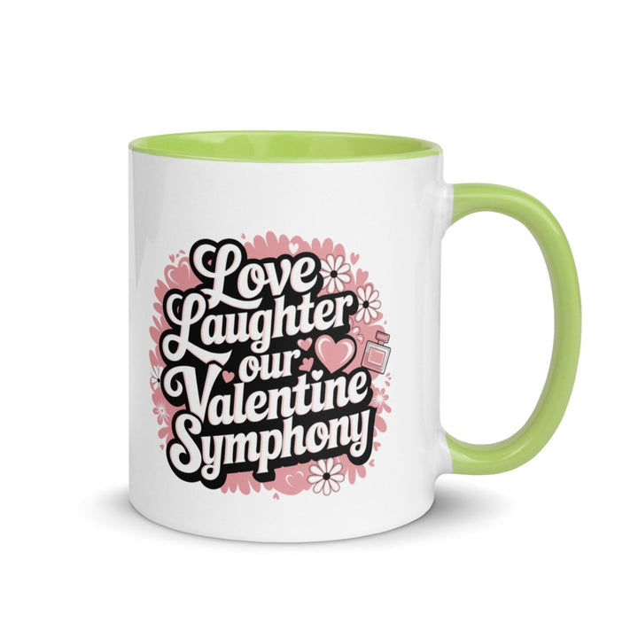 Love Laughter Colorful Print Mug - Green - 11 oz - ArtyKoala