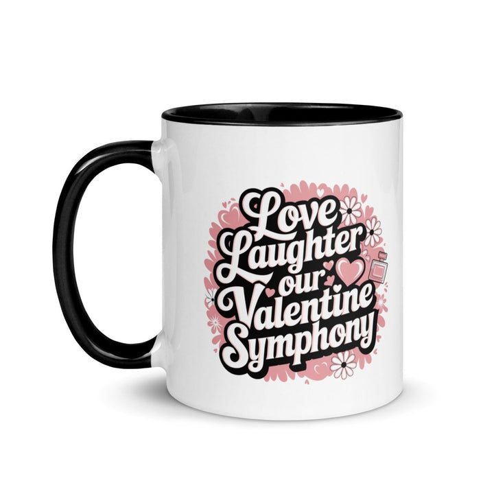 Love Laughter Colorful Print Mug - Red - 11 oz - ArtyKoala