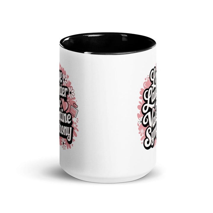 Love Laughter Colorful Print Mug - Dark Blue - 11 oz - ArtyKoala