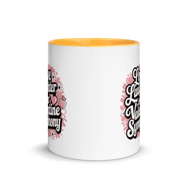 Love Laughter Colorful Print Mug - Orange - 11 oz - ArtyKoala