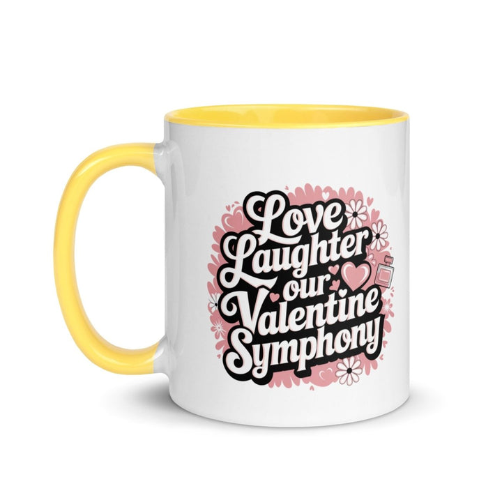 Love Laughter Colorful Print Mug - Blue - 11 oz - ArtyKoala