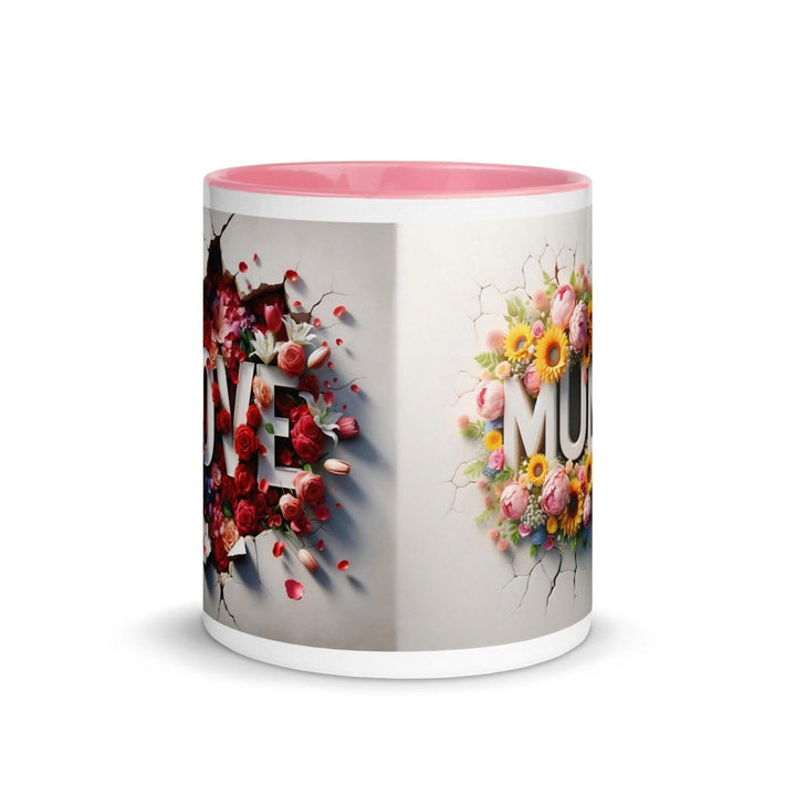Love Mum Flover Colorful Print Mug - Pink - 11 oz - ArtyKoala