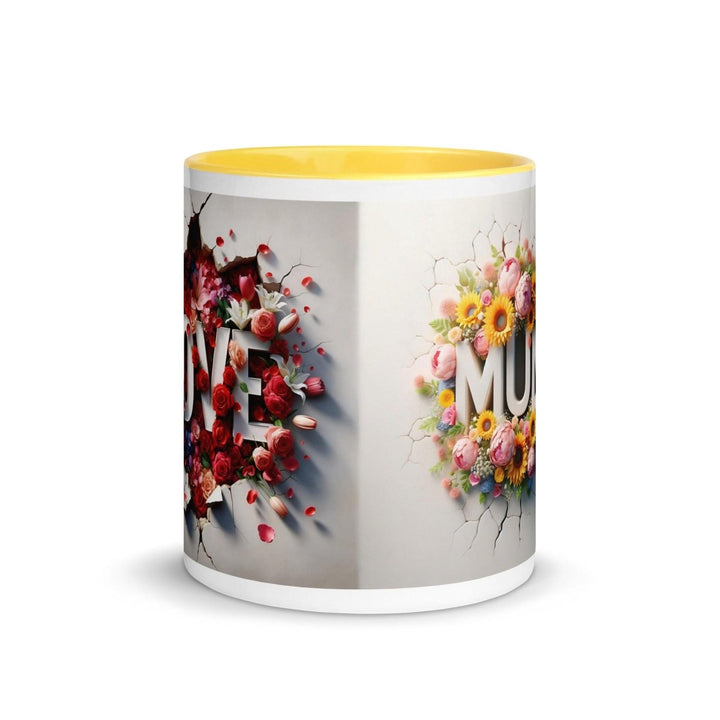 Love Mum Flover Colorful Print Mug - Black - 11 oz - ArtyKoala