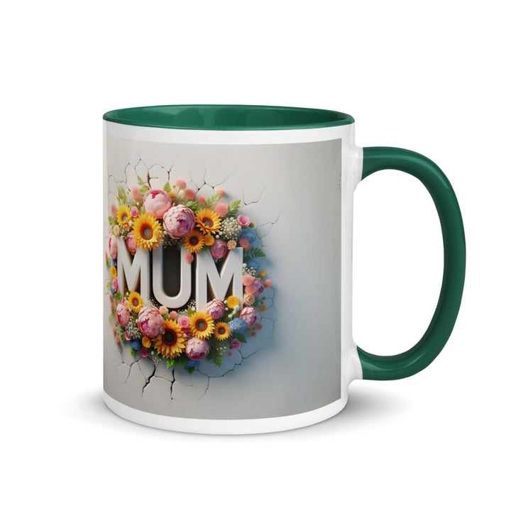 Love Mum Flover Colorful Print Mug - Dark green - 11 oz - ArtyKoala