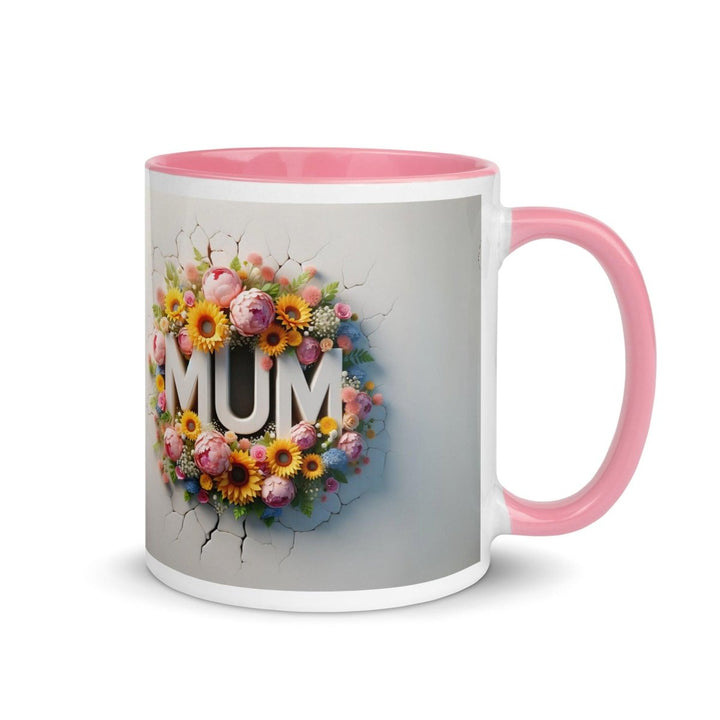 Love Mum Flover Colorful Print Mug - Pink - 11 oz - ArtyKoala