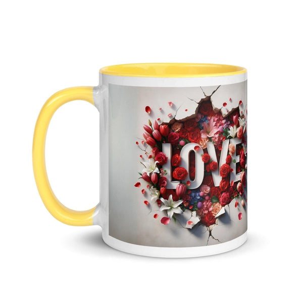 Love Mum Flover Colorful Print Mug - Black - 11 oz - ArtyKoala