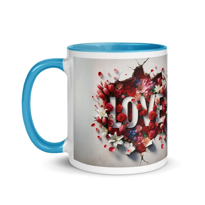 Love Mum Flover Colorful Print Mug - Blue - 11 oz - ArtyKoala