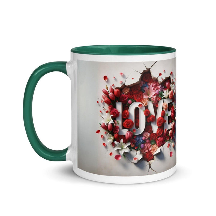 Love Mum Flover Colorful Print Mug - Dark green - 11 oz - ArtyKoala