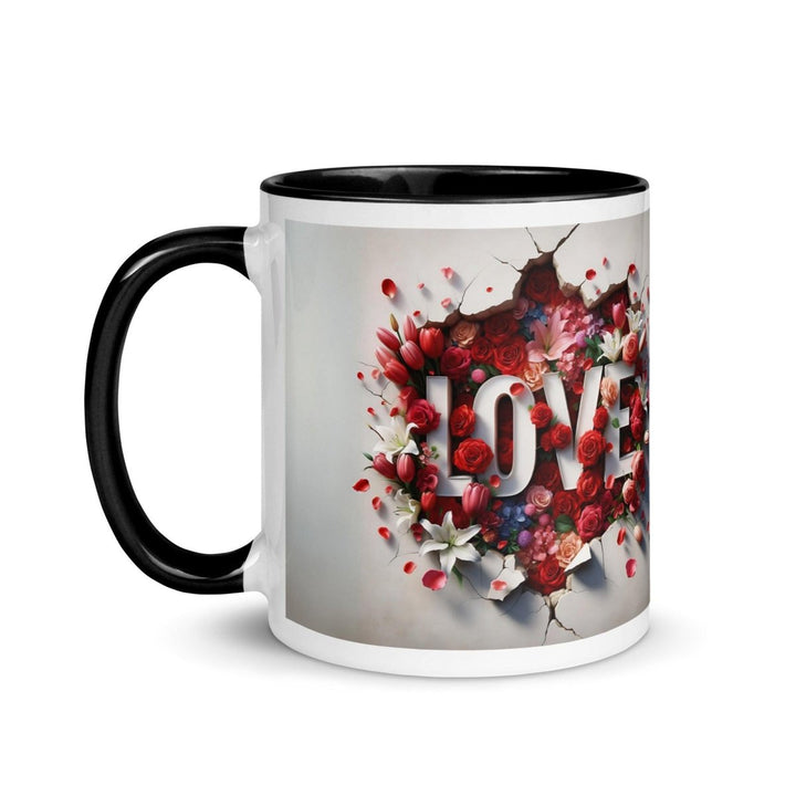 Love Mum Flover Colorful Print Mug - Black - 11 oz - ArtyKoala