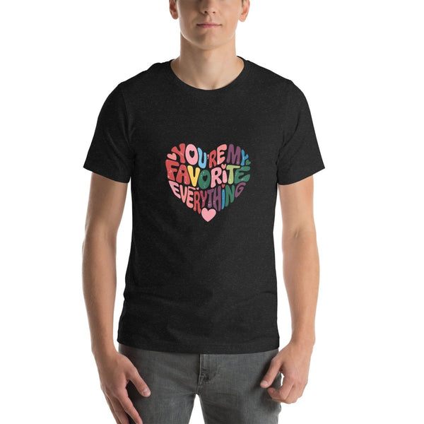Love Unisex Graphic Tee - Black Heather - XS - ArtyKoala