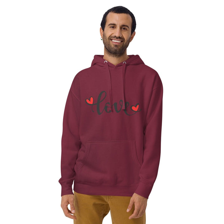 Love Valentine's Day Graphic Hoodie - Navy Blazer - S - ArtyKoala