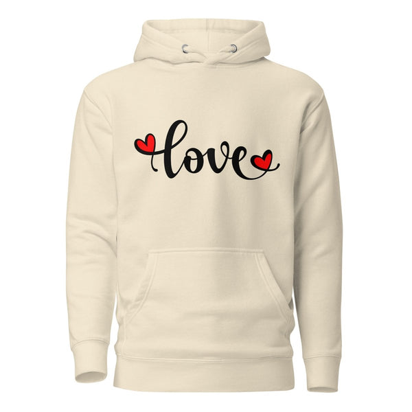 Love Valentine's Day Graphic Hoodie - Bone - S - ArtyKoala